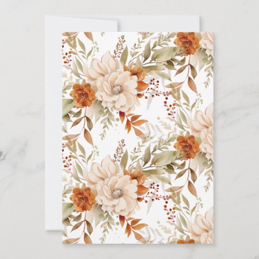 Thanksgiving Blossom Feest Kaart (Achterkant)