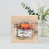 Thanksgiving Boeken met Pompoen Kaart (Staand voorkant)