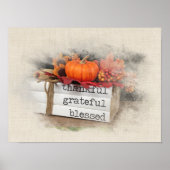 Thanksgiving Boeken met pompoen Poster (Voorkant)
