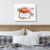 Thanksgiving boekt op baard canvas afdruk (Insitu (Slaapkamer))
