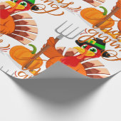 Thanksgiving boer kalkoen cadeaupapier (Hoek)