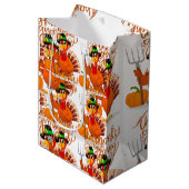 Thanksgiving boer kalkoen medium cadeauzakje (Voorkant Gekanteld)