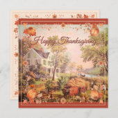 Thanksgiving boeren oogsten thuis kaart (Voorkant / Achterkant)