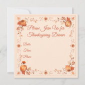 Thanksgiving boeren oogsten thuis kaart (Achterkant)