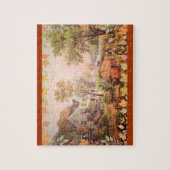 Thanksgiving boeren oogsten thuis legpuzzel (Verticaal)