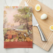 Thanksgiving boeren oogsten thuis theedoek (Quarter Fold)