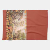 Thanksgiving boeren oogsten thuis theedoek (Horizontaal)