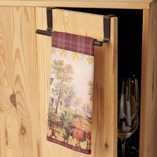 Thanksgiving Boeren Thuisoogst Plaid Theedoek (Derde Gevouwen)