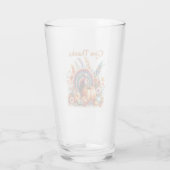 Thanksgiving Boho Kalkoen Pint  Glas (Achterkant)