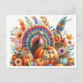 Thanksgiving Boho Tom Turkey Briefkaart (Voorkant)