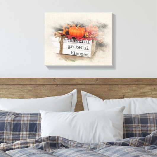 Thanksgiving Books Canvas Afdruk (Insitu (Slaapkamer))