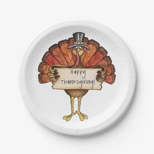Thanksgiving - Bord op papier/Turkije (Voorkant)