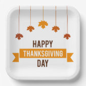 Thanksgiving Borden papier Turkije Papieren Bordje (Voorkant)