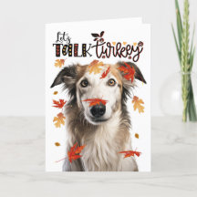 Thanksgiving Borzoi Dog Laten we het over Turkije 