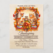 Thanksgiving bosdieren herfstbladeren briefkaart (Voorkant)