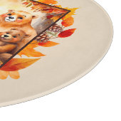 Thanksgiving bosdieren herfstbladeren snijplank (Hoek)