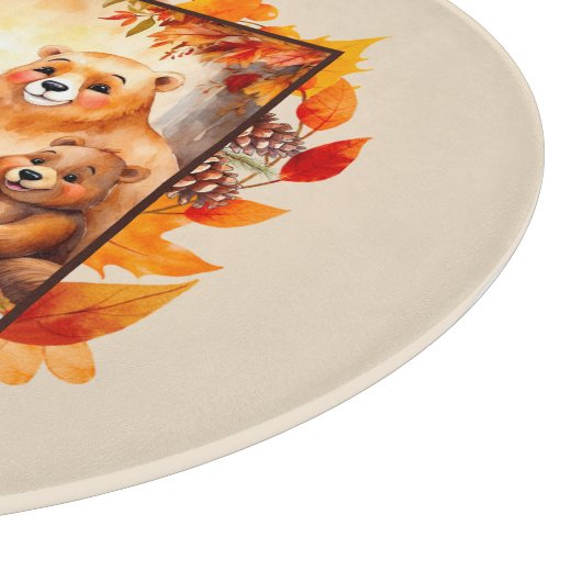 Thanksgiving bosdieren herfstbladeren snijplank (Hoek)