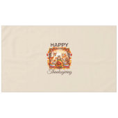 Thanksgiving bosdieren herfstbladeren tafelkleed (Voorkant (Horizontaal))