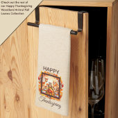 Thanksgiving bosdieren herfstbladeren theedoek