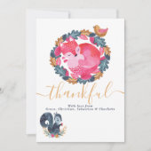 Thanksgiving Bosland Feestdagenkaart (Voorkant)