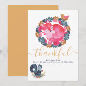 Thanksgiving Bosland Feestdagenkaart (Voorkant / Achterkant)