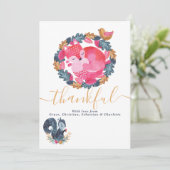 Thanksgiving Bosland Feestdagenkaart (Staand voorkant)