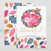 Thanksgiving Bosland Feestdagenkaart (Voorkant / Achterkant)