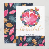 Thanksgiving Bosland Feestdagenkaart (Voorkant / Achterkant)