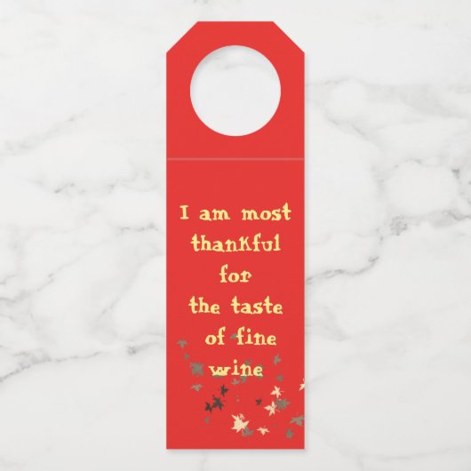 Thanksgiving - Bottle Hanger Labels (Voorkant)