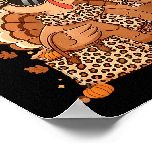 Thanksgiving Bougie Turkey Funny Boujee Women Girl Poster (Hoek)