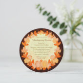 Thanksgiving Bounty Wreater Dinner Party Invitatio Kaart (Staand voorkant)