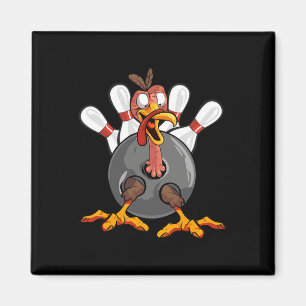 Thanksgiving Bowl Bowler Strike Pin Sport Turkije Magneet