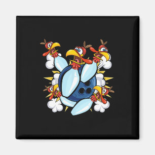 Thanksgiving Bowl Bowler Strike Pin Sport Turkije  Magneet