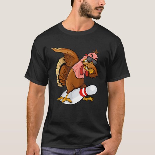 Thanksgiving Bowl Bowler Strike Pin Sport Turkije  T-shirt (Voorkant)