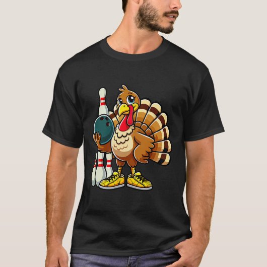 Thanksgiving Bowling Shirt Vrouwen Mannen Funny Tu (Voorkant)