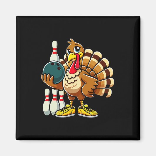 Thanksgiving Bowling Shirt Vrouwen Mannen Funny Tu Magneet (Voorkant)