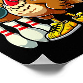 Thanksgiving Bowling Shirt Vrouwen Mannen Funny Tu Poster (Hoek)