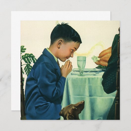  Thanksgiving, Boy Gezegde Uitnodiging (Voorkant / Achterkant)