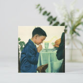  Thanksgiving, Boy Gezegde Uitnodiging (Staand voorkant)