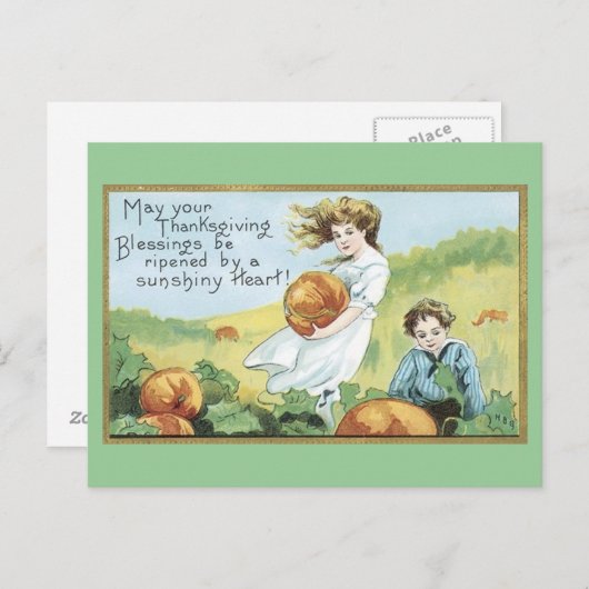  Thanksgiving briefkaart (Voorkant / Achterkant)