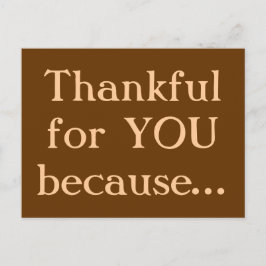 Thanksgiving Briefkaart