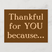 Thanksgiving Briefkaart (Voorkant)