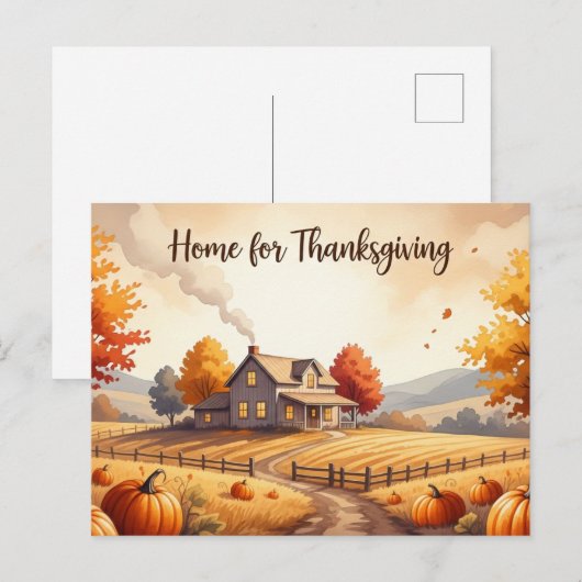 Thanksgiving Briefkaart (Voorkant / Achterkant)