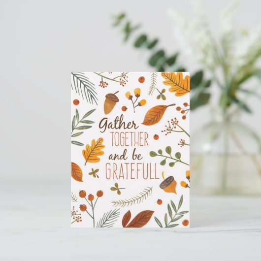 Thanksgiving Briefkaart (Staand voorkant)