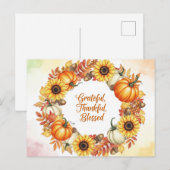 Thanksgiving Briefkaart (Voorkant / Achterkant)