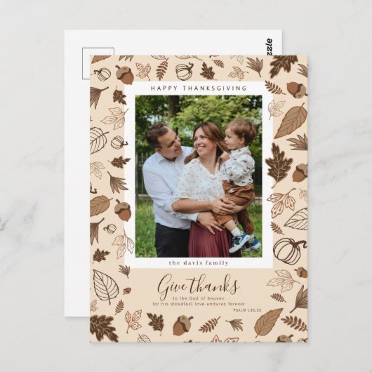 Thanksgiving Briefkaart (Voorkant / Achterkant)