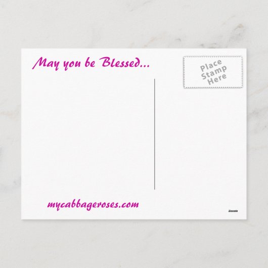 Thanksgiving Briefkaart (Achterkant)