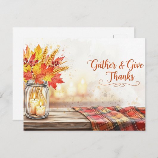 Thanksgiving Briefkaart (Voorkant / Achterkant)