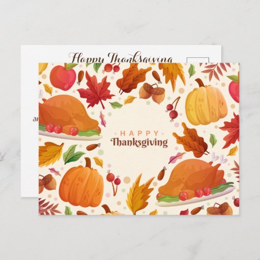 Thanksgiving Briefkaart (Voorkant / Achterkant)