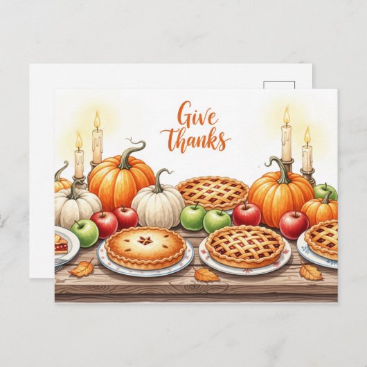 Thanksgiving Briefkaart (Voorkant / Achterkant)